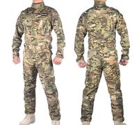 Kecrotac Tactical Military Camo BDU Ensemble uniforme pour homme Chemise de combat et pantalon Ripstop Vêtements pour l'extérieur, la chasse, l'airsoft, le paintball, MC, L