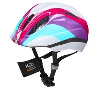 KED HELMETS Meggy II Trend Casque Vélo/E-Bike/VTT/VTC Jeunesse Unisexe, Rainbow Rave, S 46-51cm