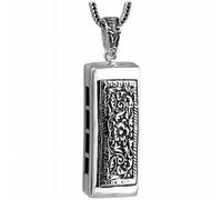 KEDDJI Bijoux en Argent Sterling 925. Harmonica Gravé Vintage, Pendentifs Créatifs Pour Hommes Jouables, le pendentif