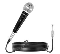 KEDEFA KM88 Microphone de karaoké filaire, micro vocal dynamique super cardioïde avec câble audio XLR détachable de 4 m et interrupteur marche/arrêt, pour machine de karaoké, haut-parleur
