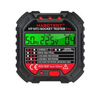 Kedelak Testeur de sortie GFCI avec affichage de la tension testeur de prise 90-250 V détecteur de tension de polarité de Circuit électrique automatique détecteur de disjoncteur HT107D