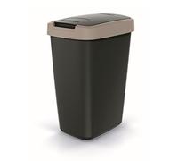 KEDEN COMPACTA Q Panier à déchets Panier Recyclage 12 Litres (Noir/Brun clair)