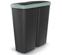 KEDEN® Double poubelle cuisine 2x25 litres corbeille bureau salle de bain trier
