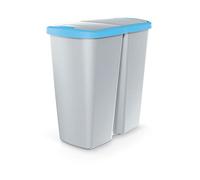 KEDEN Poubelle avec 2 couvercles indépendants 45L Compacta Q duo 48X28X51 cm