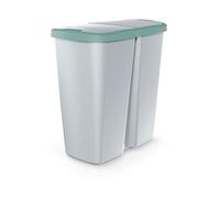 KEDEN Poubelle avec 2 couvercles indépendants 45L Compacta Q duo 48X28X51 cm