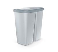 KEDEN Poubelle avec 2 couvercles indépendants 45L Compacta Q duo 48X28X51 cm