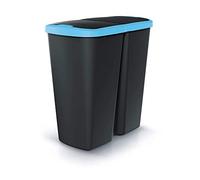 KEDEN Poubelle avec 2 couvercles indépendants 45L Compacta Q duo 48X28X51 cm