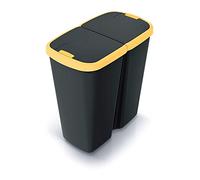 KEDEN Poubelle avec 2 couvercles indépendants 50L Compacta Q duo 54x24x56 cm