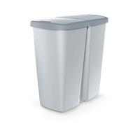 KEDEN Poubelle avec 2 couvercles indépendants 50L Compacta Q duo 54x24x56 cm