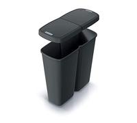 KEDEN Poubelle avec 2 couvercles indépendants 50L Compacta Q duo 54X24X56 cm