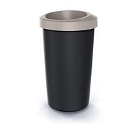 KEDEN Seau de recyclage 45L en plastique avec couvercle ouvert pratique marron.