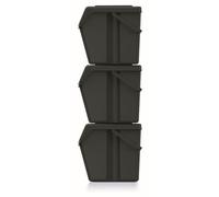 Keden Sortibox ISWB25S3 Poubelle de recyclage 3x25L Set Noir