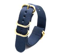 KEDFZY Bracelet de montre en toile de nylon tissé de 18 mm à 24 mm de large et 23 cm de long avec une boucle dorée intégrée, parfait pour un usage quotidien.,20 mm