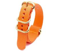 KEDFZY Bracelet de montre en toile de nylon tissé de 18 mm à 24 mm de large et 23 cm de long avec une boucle dorée intégrée, parfait pour un usage quotidien.,24 mm