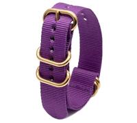 KEDFZY Bracelet de montre en toile de nylon tissé de 18 mm à 24 mm de large et 23 cm de long avec une boucle dorée intégrée, parfait pour un usage quotidien.,20 mm