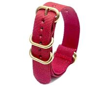 KEDFZY Bracelet de montre en toile de nylon tissé de 18 mm à 24 mm de large et 23 cm de long avec une boucle dorée intégrée, parfait pour un usage quotidien.,24 mm