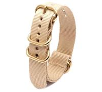 KEDFZY Bracelet de montre en toile de nylon tissé de 18 mm à 24 mm de large et 23 cm de long avec une boucle dorée intégrée, parfait pour un usage quotidien.,20 mm