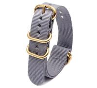 KEDFZY Bracelet de montre en toile de nylon tissé de 18 mm à 24 mm de large et 23 cm de long avec une boucle dorée intégrée, parfait pour un usage quotidien.,20 mm