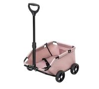 KEDIA Chariot pour chien, Portable,avec poignée, Promouvoir l'économie de main-d'œuvre, Facile à ranger, (51X35X31)CM, rose