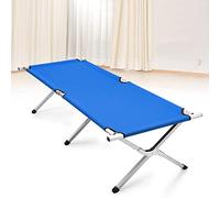 Kedia Lit de Camping extérieur Pliant, Tissu Oxford 600D, jusqu'à 120 kg, Lit pliants pour Bureau/Voyage/extérieur, 190 * 62 * 42cm