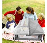 Kedia Lits de bébé avec moustiquaire, Berceau Bébé Pliable Portable, lit de Voyage pour bébé 90 * 70 * 50cm, Cadeau pour Nouveau-né 0-2 Ans，Gris