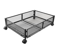 Kedia Rangement Sous Lit en Fer, Boite Rangement Lit avec Roulette, Tiroir sous lit Pliable, Housse Rangement Organisateur pour Chambre Vêtements Jouets Livres (noir)