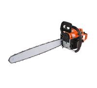 KEDIA Tronçonneuse Thermique, Rouge Orangé, 50 cm Scie à Chaîne à Essence avec 2 Chaînes, 2600W, 58CC, 3000, 11500rpm