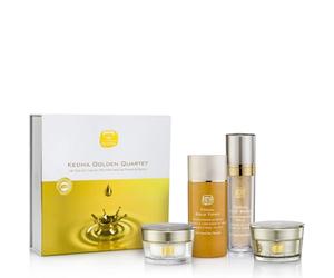 KEDMA - Kit Soin Visage à l'Or 24K - Anti-Âge & Éclat - 4 produits | Le kit Or 24K réunit tonique, sérum, crème et masque pour une routine hydratante, raffermissante et lumineuse.