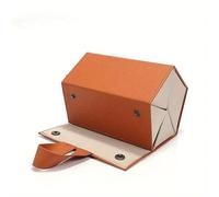 KEDMOT Organiseur de lunettes de soleil pliable portable en polyuréthane à 5 emplacements pour lunettes de soleil à suspendre pour femme, marron, taille unique