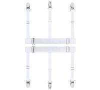 Kedofe Support de chemise élastique réglable pour homme avec pinces de verrouillage antidérapantes pour policiers militaires, Blanc C, Large
