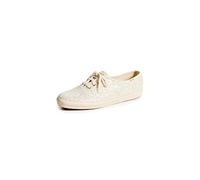Keds Baskets Champion à Lacets à Paillettes pour Femme, Crème, 10 US