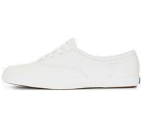 Keds Baskets Champion en cuir à lacets pour femme, Cuir de qualité supérieure blanc cassé, 38 EU
