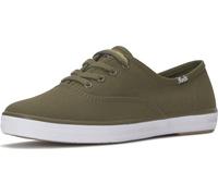 Keds Baskets Champion en Toile à Lacets pour Femme, Toile Olive, 39 EU