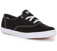 Keds Champion Basse À Lacets Chaussure En Toile Noire Femme UK 2-9