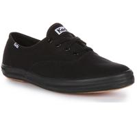 KEDS Champion Bas Haut à Lacets Décontracté Chaussures Toile Noir Femmes UK 3 -