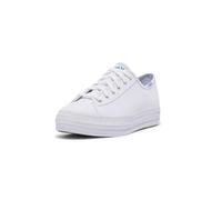 Keds Femme Triple Kick Canvas Basket, Blanc White 10, 39.5 EU