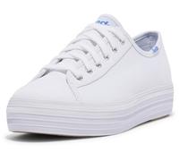 Keds Femme Triple Kick Canvas Basket, Blanc White 10, 41.5 EU