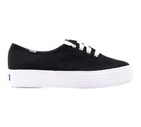 Keds Femme Triple Lace Up Baskets Tendance, Noir/Toile, 39.5 EU