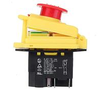 KEDU Etanche Electromagnétique Commutateurs à Bouton-poussoir KJD17B 220V 2HP 5Pins avec Couvercle D'arrêt D'urgence
