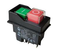 KEDU Interrupteur électromagnétique étanche Interrupteurs à bouton-poussoir pour machines-outils industrielles et outils électriques18A(AC-1)/15A(AC-3) 16A 2HP 220-240V 5E4 (KJD17-5Pins-250V)