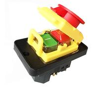 KEDU KJD18 Interrupteur à bouton-poussoir électromagnétique étanche à 5 broches 250 V 15(12) A