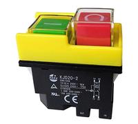 KEDU KJD20-2 4 Épingles Interrupteur Électromagnétique à Bouton-poussoir Étanche Interrupteurs à Bouton-poussoir ON OFF pour Outils Électriques Équipement de Machine-outil 250V 10(8) A