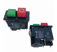 Kedu Lot de 2 interrupteurs étanches IP55 220-240 V 16 A électromagnétiques à code, interrupteur de sécurité pour machine de jardinage, équipement d'accessoire de puissance d'équipements KJD17