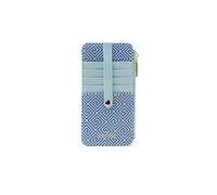 KEDZIE Essentials Only Portefeuille zippé pour femme en cuir végétalien avec petite fenêtre pour carte d'identité, Greek to Me, Portefeuille