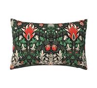 Keebik William Morris Housse de coussin décorative douce pour décoration d'intérieur, salon, lit, canapé, voiture, 30,5 x 50,8 cm