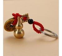 Keechchain Goldon, Porte-clés de,Ancient Five Emperors Coin Gourd Keyrings - Qui tiophent Le Croupier Chinois du Chinois pour Bon, succès pour la santé de pour Les Amis et Les familles