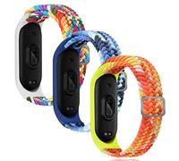 Keecuty Bracelet Compatible avec Xiaomi Mi Band 6,Nylon Braided Stretch Solo Loop Bracelets Montre, Sport Remplacement Sangle pour Xiaomi Mi Band 6/5/4/3 pour Femmes Hommes