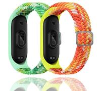 Keecuty Bracelet Compatible avec Xiaomi Mi Band 6,Nylon Braided Stretch Solo Loop Bracelets Montre, Sport Remplacement Sangle pour Xiaomi Mi Band 6/5/4/3 pour Femmes Hommes