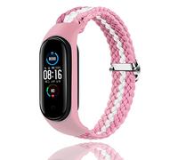 Keecuty Bracelet Compatible avec Xiaomi Mi Band 6,Nylon Braided Stretch Solo Loop Bracelets Montre, Sport Remplacement Sangle pour Xiaomi Mi Band 6/5/4/3 pour Femmes Hommes