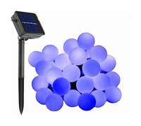 KEEDA Guirlande Lumineuses Solaire, 50 LED Boule Lumières Solaire Décoratives，Luminaire Extérieur, Lumières Chaines de Noël,Solaire Extérieure de Lampe (Bleu)